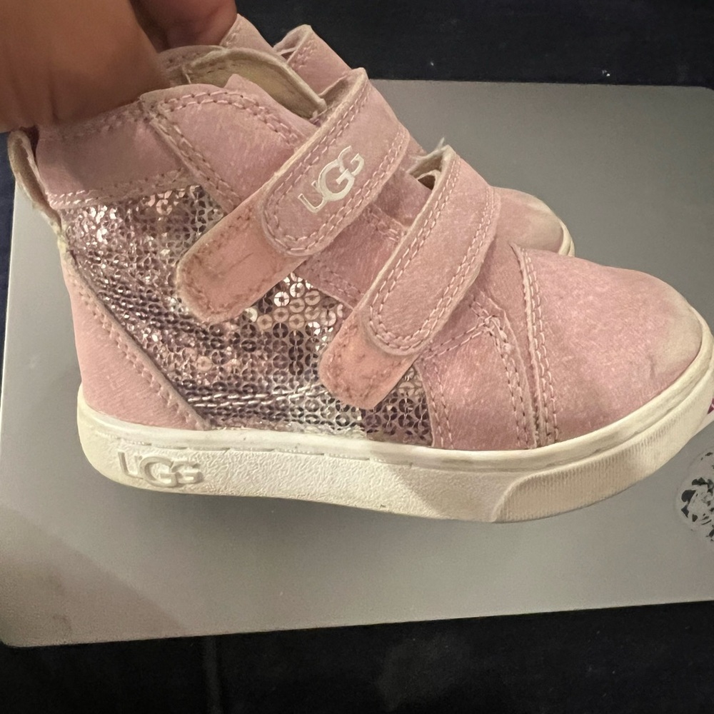 UGG Kids Pink Sequin Sneakers